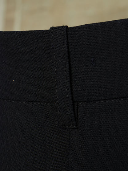 Ann Demeulemeester 90s Black Velvet Side Stripe Wide Leg Tuxedo Trousers