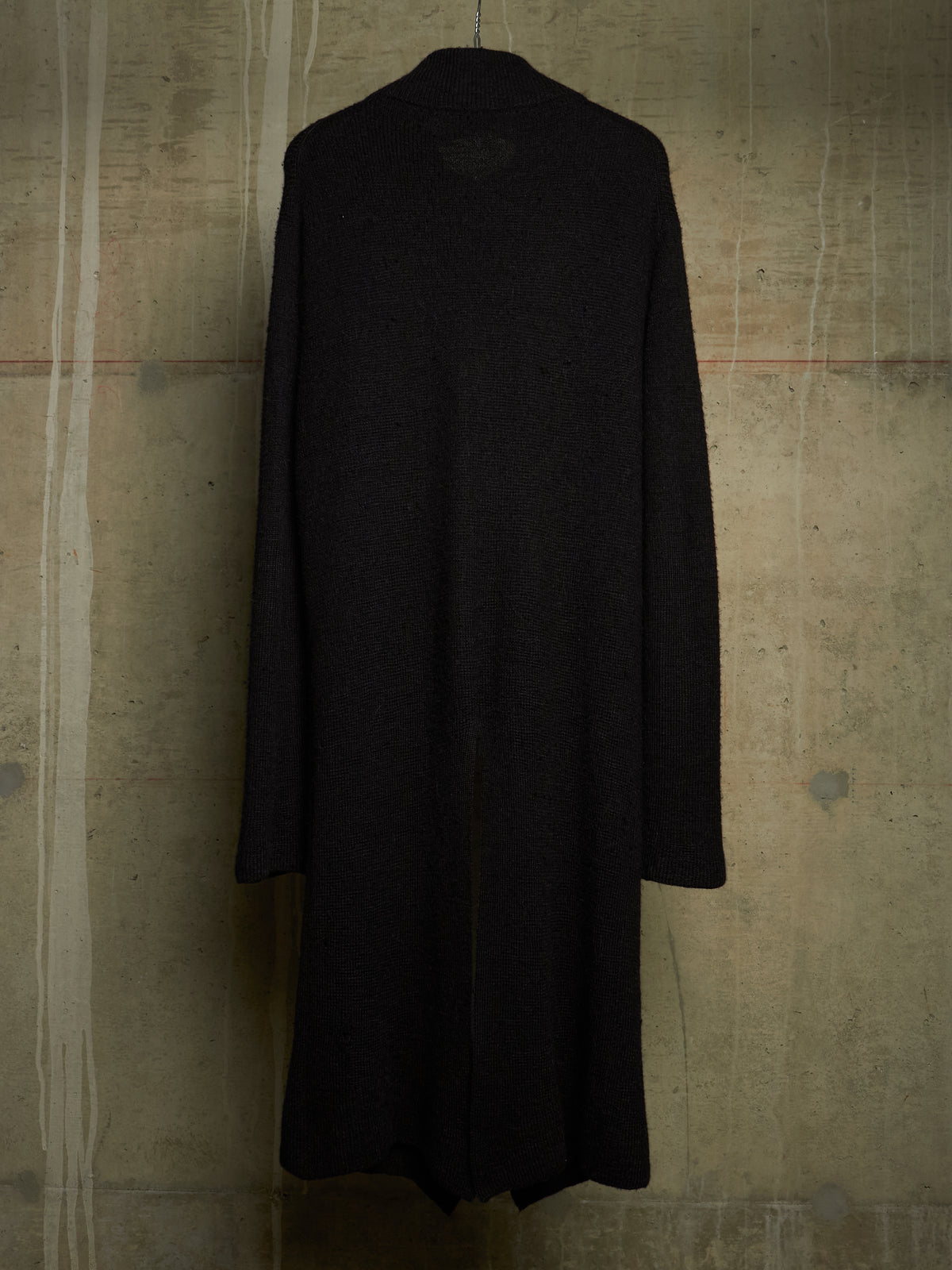 Ann Demeulemeester 2010s Alpaca Wool Zip Long Split Hem Cardigan