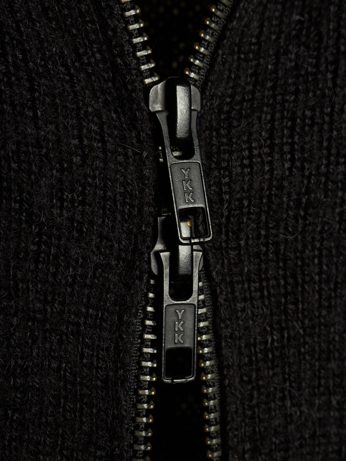 Ann Demeulemeester 2010s Alpaca Wool Zip Long Split Hem Cardigan
