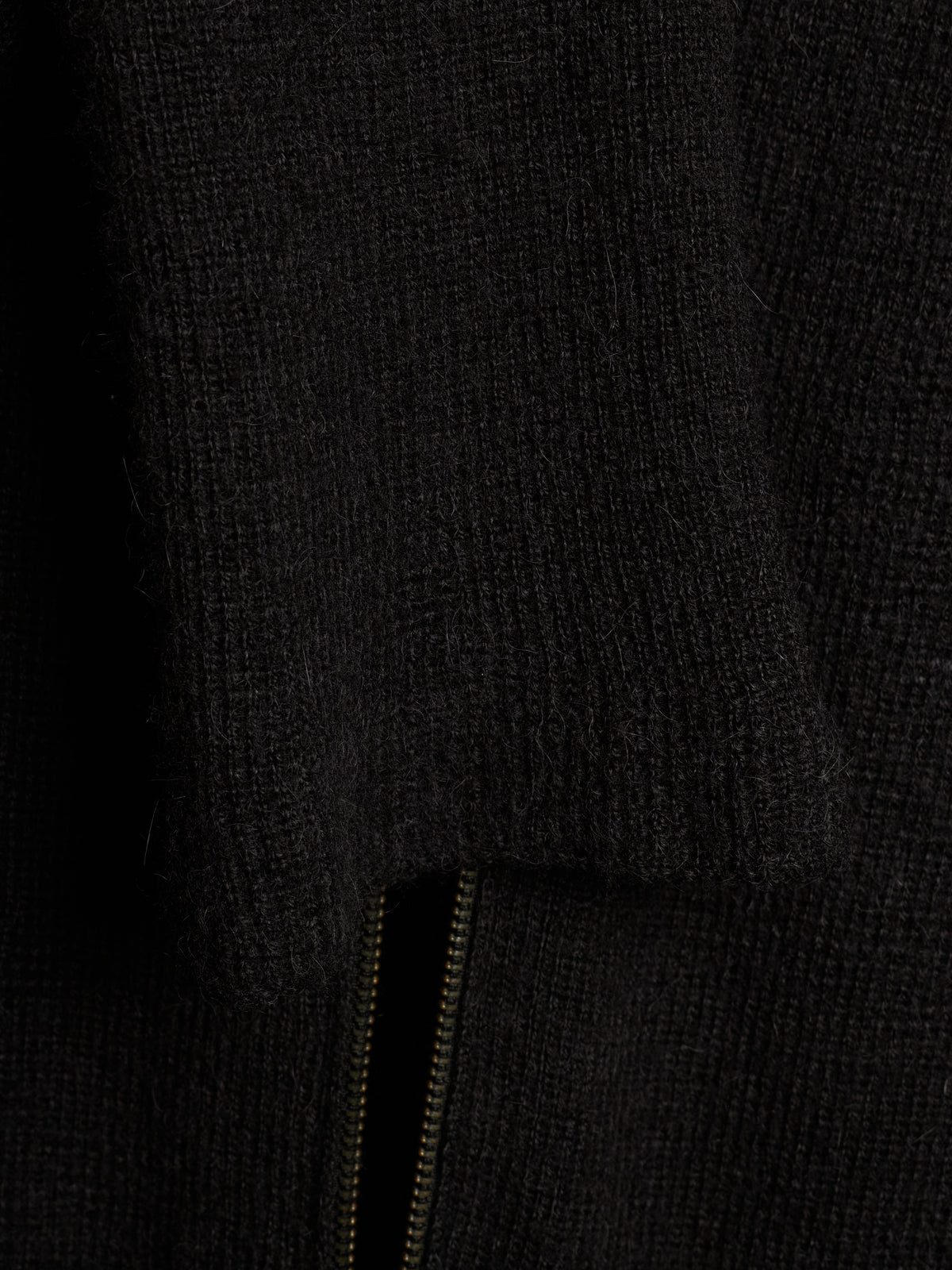 Ann Demeulemeester 2010s Alpaca Wool Zip Long Split Hem Cardigan