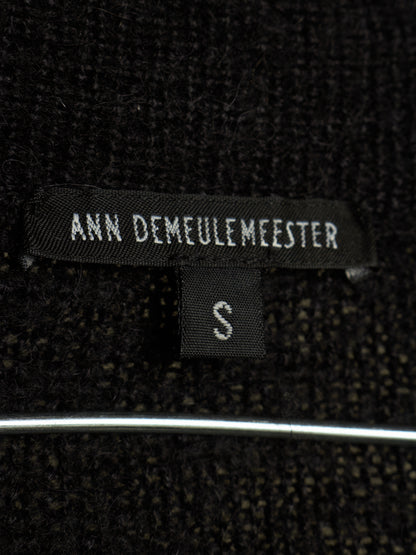 Ann Demeulemeester 2010s Alpaca Wool Zip Long Split Hem Cardigan