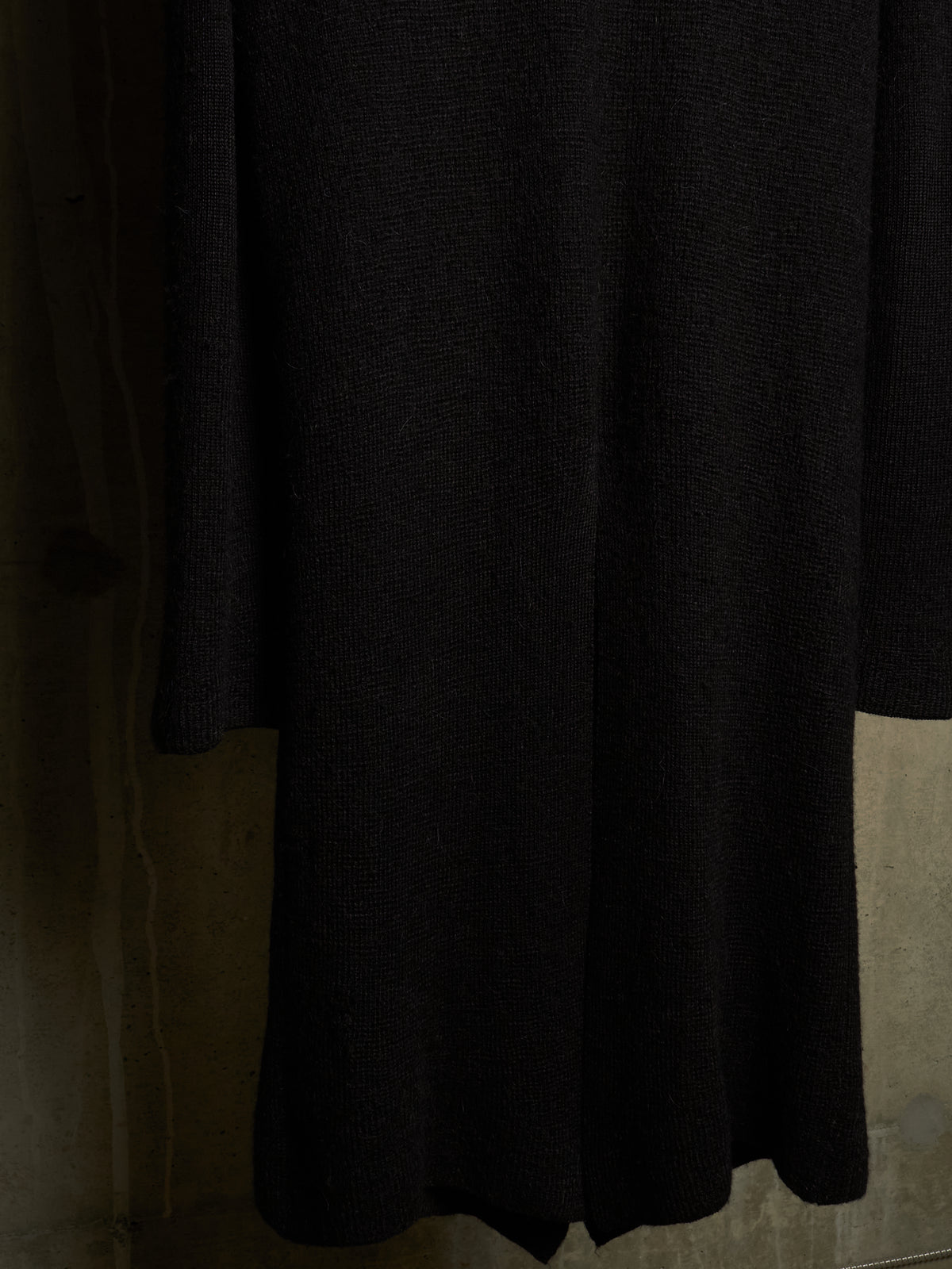 Ann Demeulemeester 2010s Alpaca Wool Zip Long Split Hem Cardigan