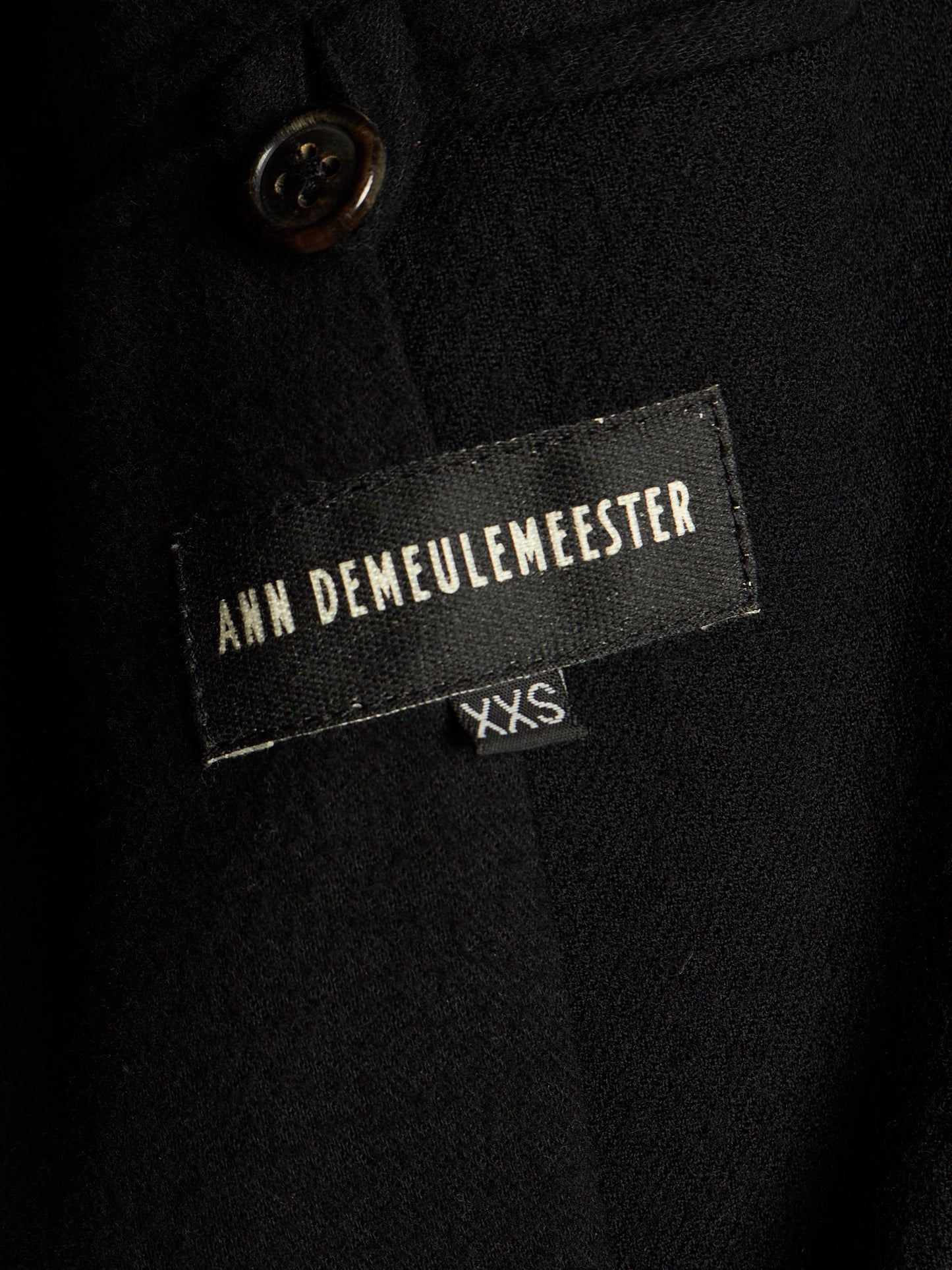 Ann Demeulemeester 2010s Black Virgin Wool Hooded Blazer