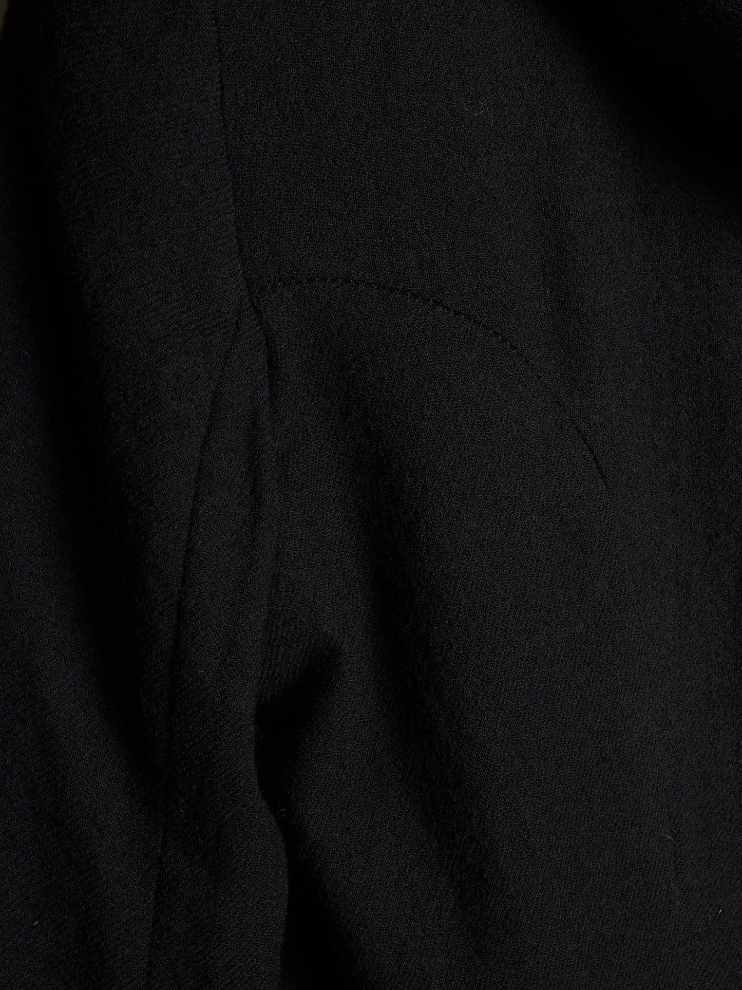 Ann Demeulemeester 2010s Black Virgin Wool Hooded Blazer