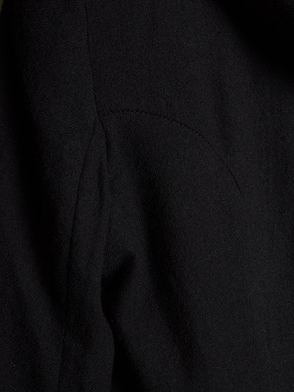 Ann Demeulemeester 2010s Black Virgin Wool Hooded Blazer