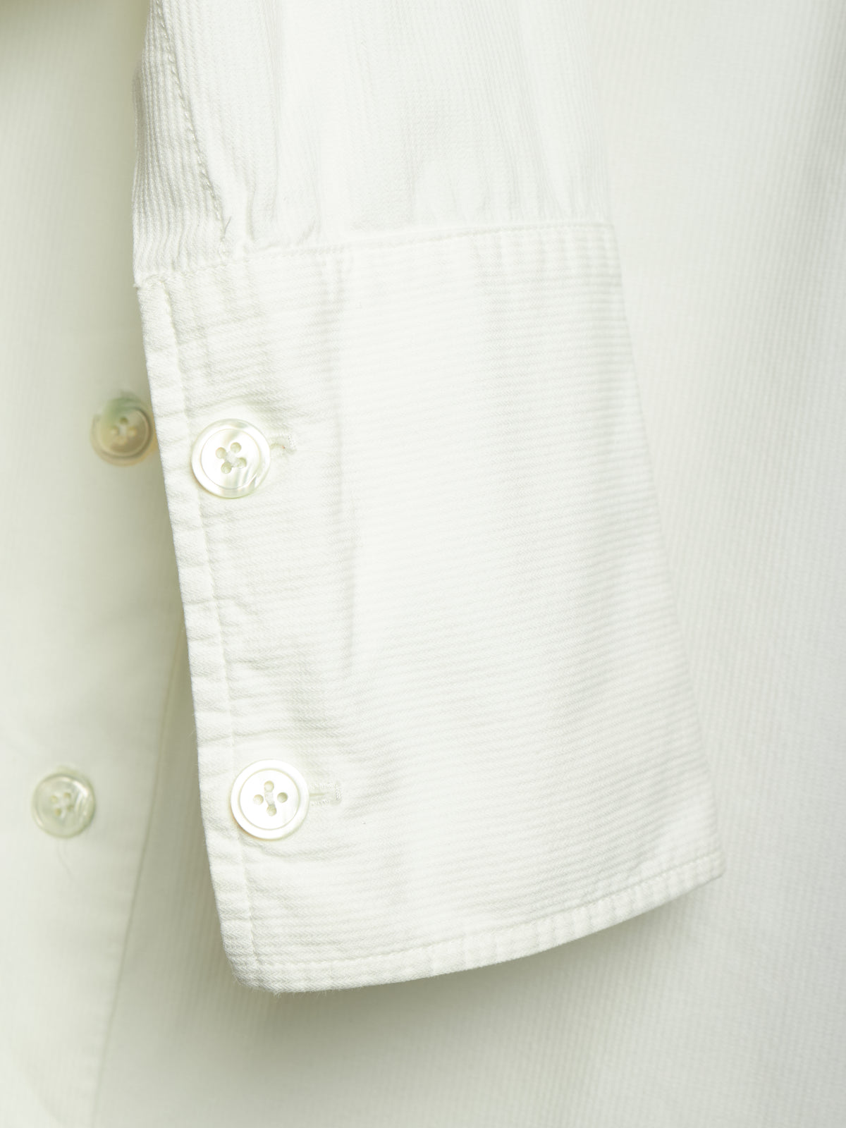 Ann Demeulemeester 2010s White Elongated Sleeve Striped Tailored Shirt
