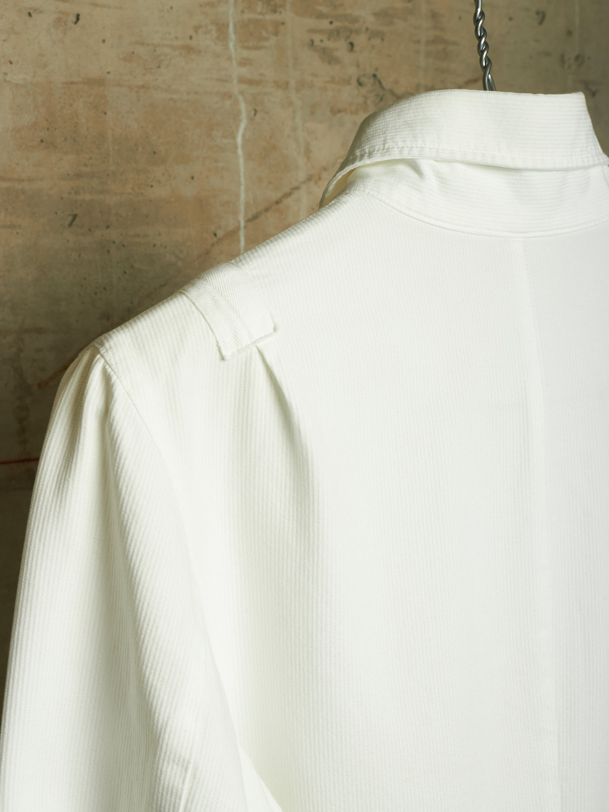 Ann Demeulemeester 2010s White Elongated Sleeve Striped Tailored Shirt