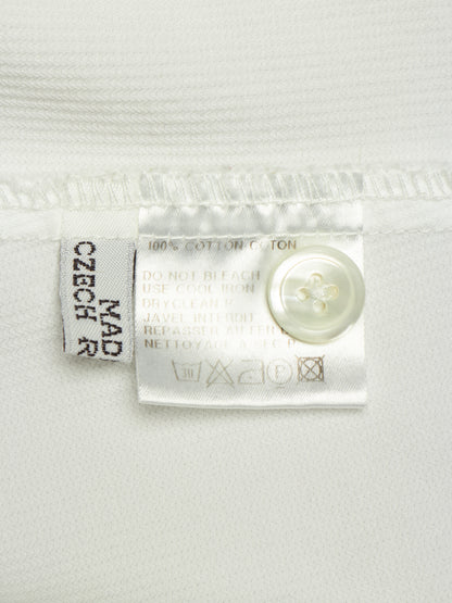Ann Demeulemeester 2010s White Elongated Sleeve Striped Tailored Shirt