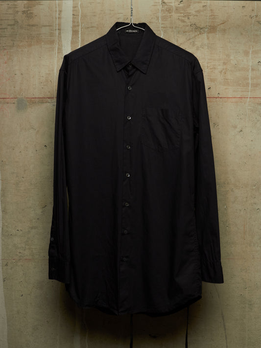 Ann Demeulemeester AW22 Black 'Elisabeth' Long High Comfort Shirt