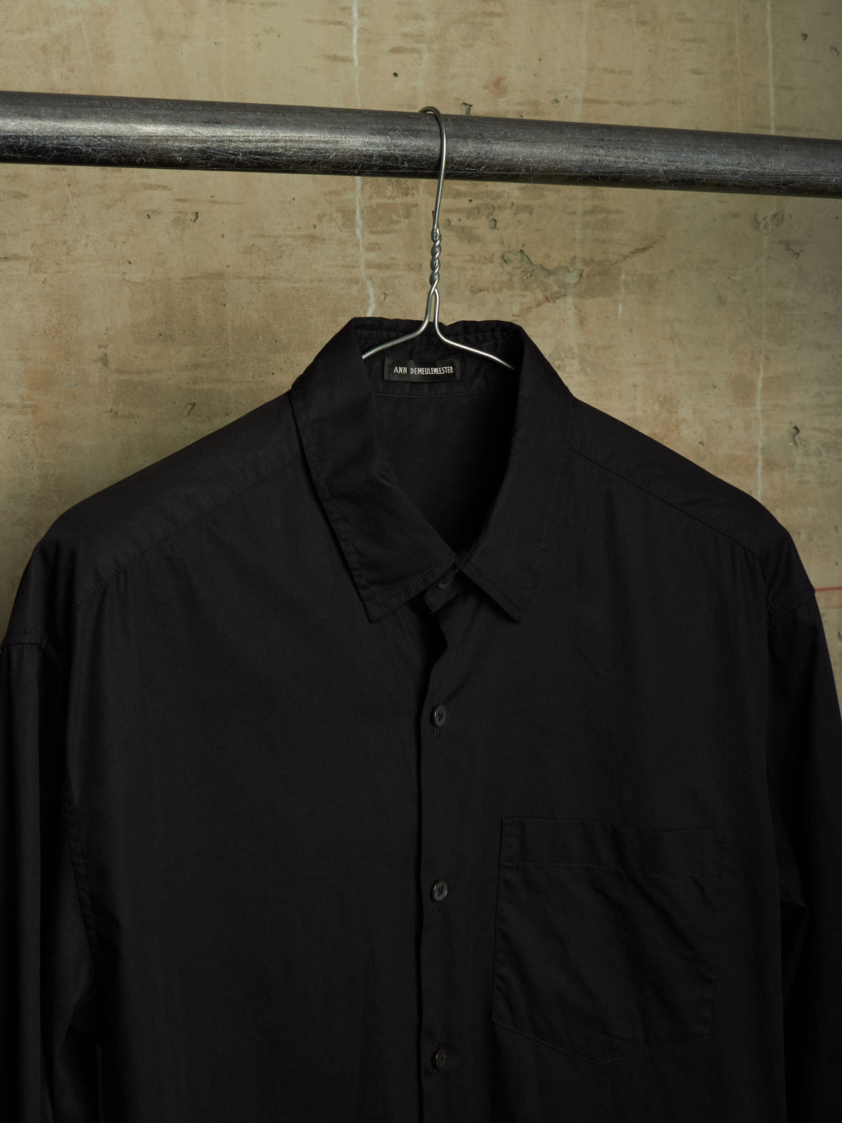 Ann Demeulemeester AW22 Black 'Elisabeth' Long High Comfort Shirt