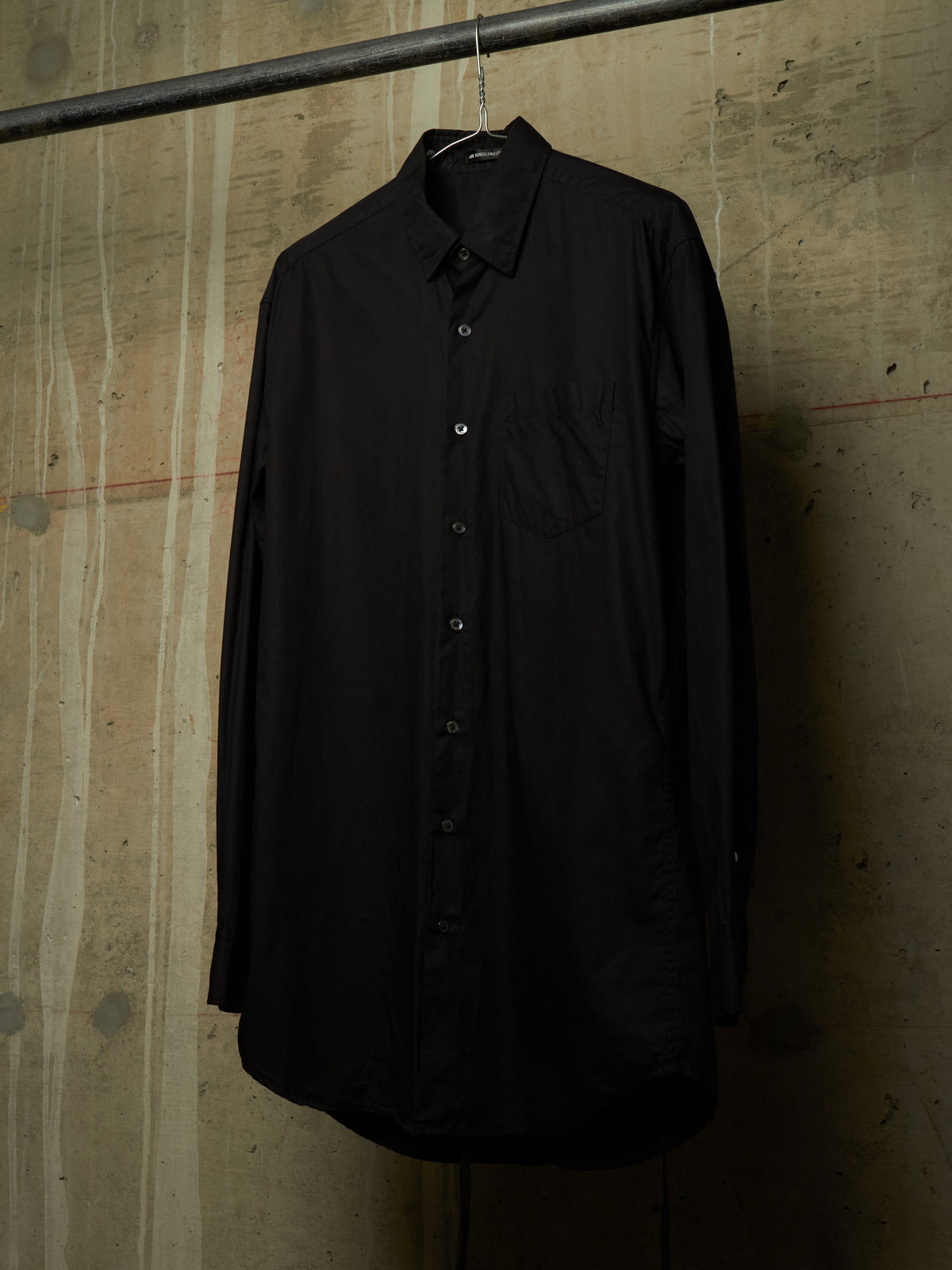 Ann Demeulemeester AW22 Black 'Elisabeth' Long High Comfort Shirt