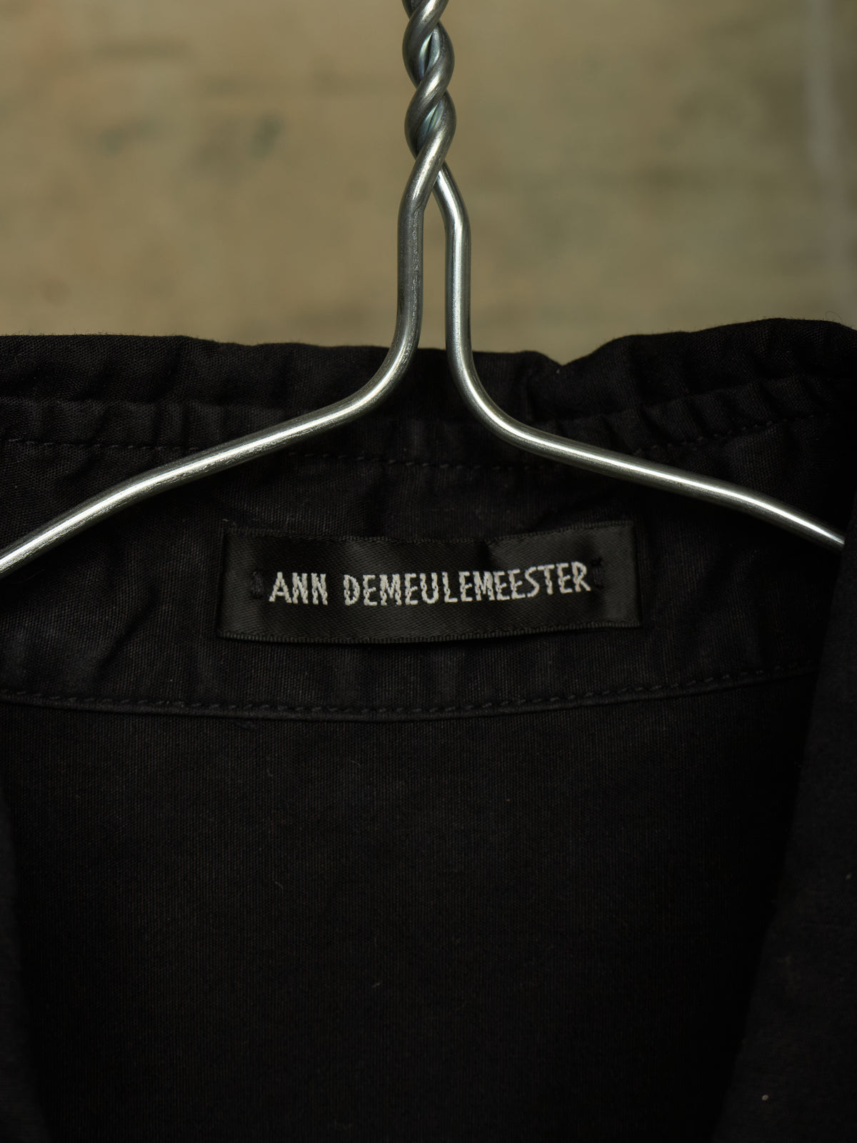 Ann Demeulemeester AW22 Black 'Elisabeth' Long High Comfort Shirt