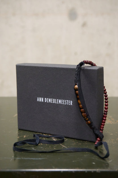 Ann Demeulemeester SS09 Black Calf Leather Bean Bracelet