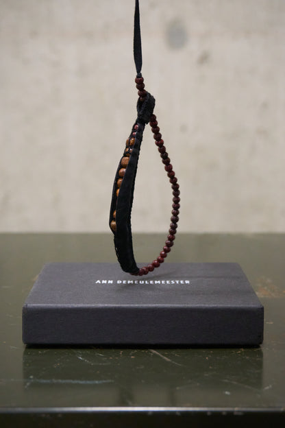 Ann Demeulemeester SS09 Black Calf Leather Bean Bracelet