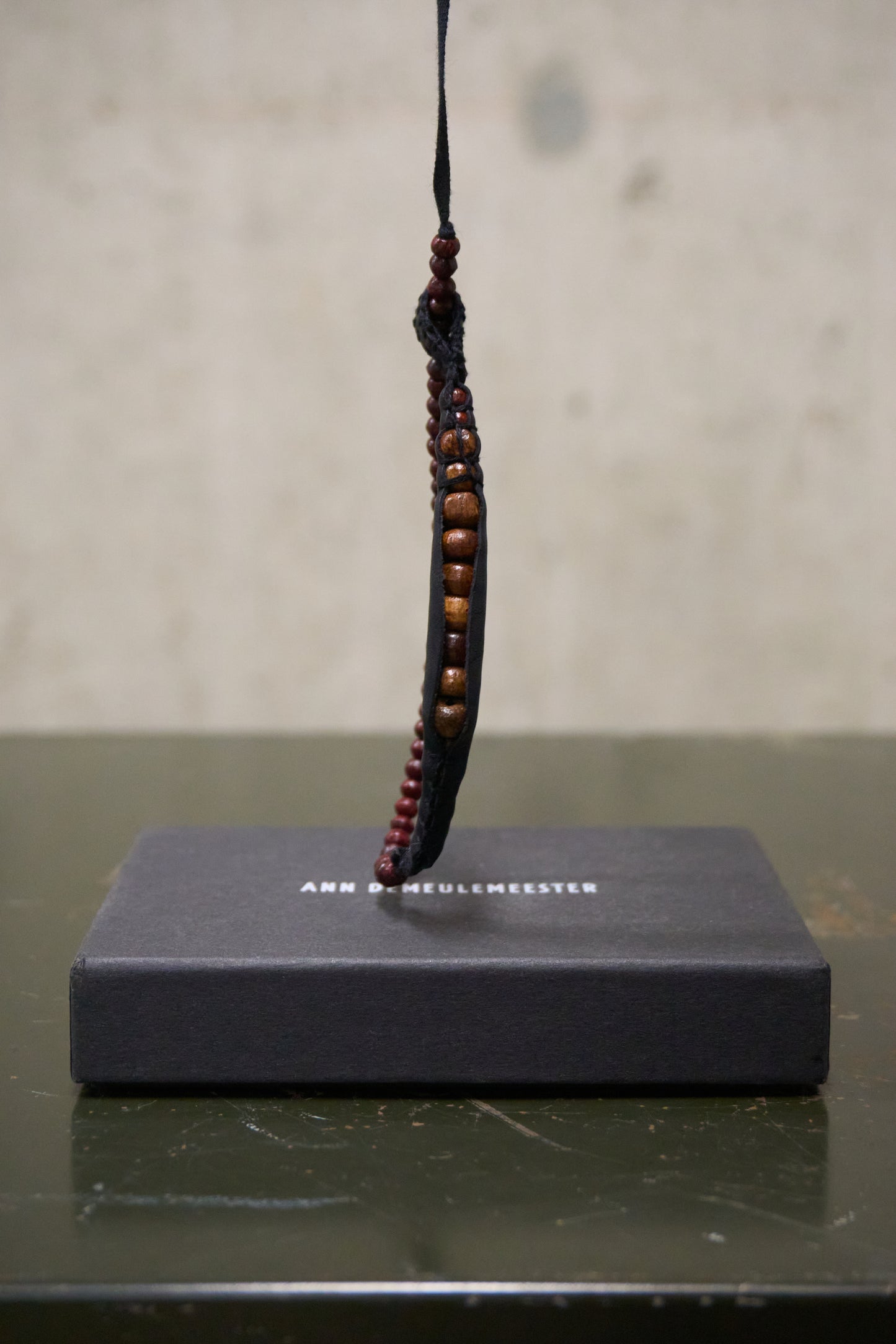 Ann Demeulemeester SS09 Black Calf Leather Bean Bracelet