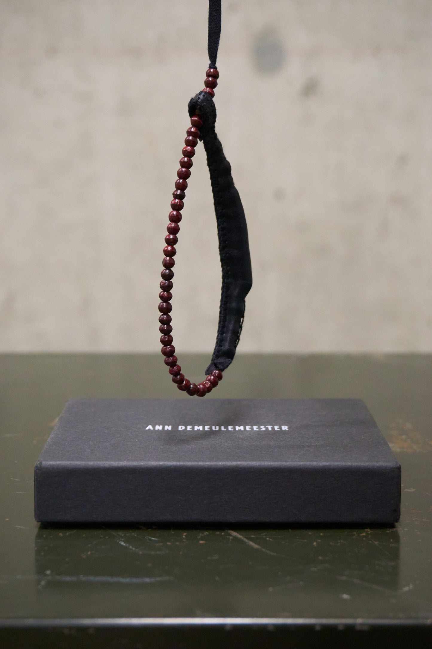 Ann Demeulemeester SS09 Black Calf Leather Bean Bracelet