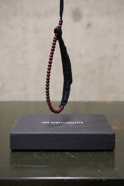 Ann Demeulemeester SS09 Black Calf Leather Bean Bracelet