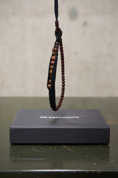 Ann Demeulemeester SS09 Black Calf Leather Bean Bracelet
