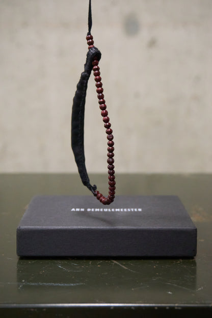 Ann Demeulemeester SS09 Black Calf Leather Bean Bracelet