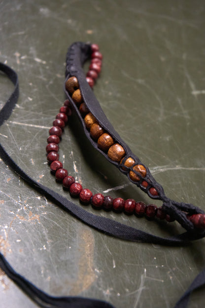 Ann Demeulemeester SS09 Black Calf Leather Bean Bracelet