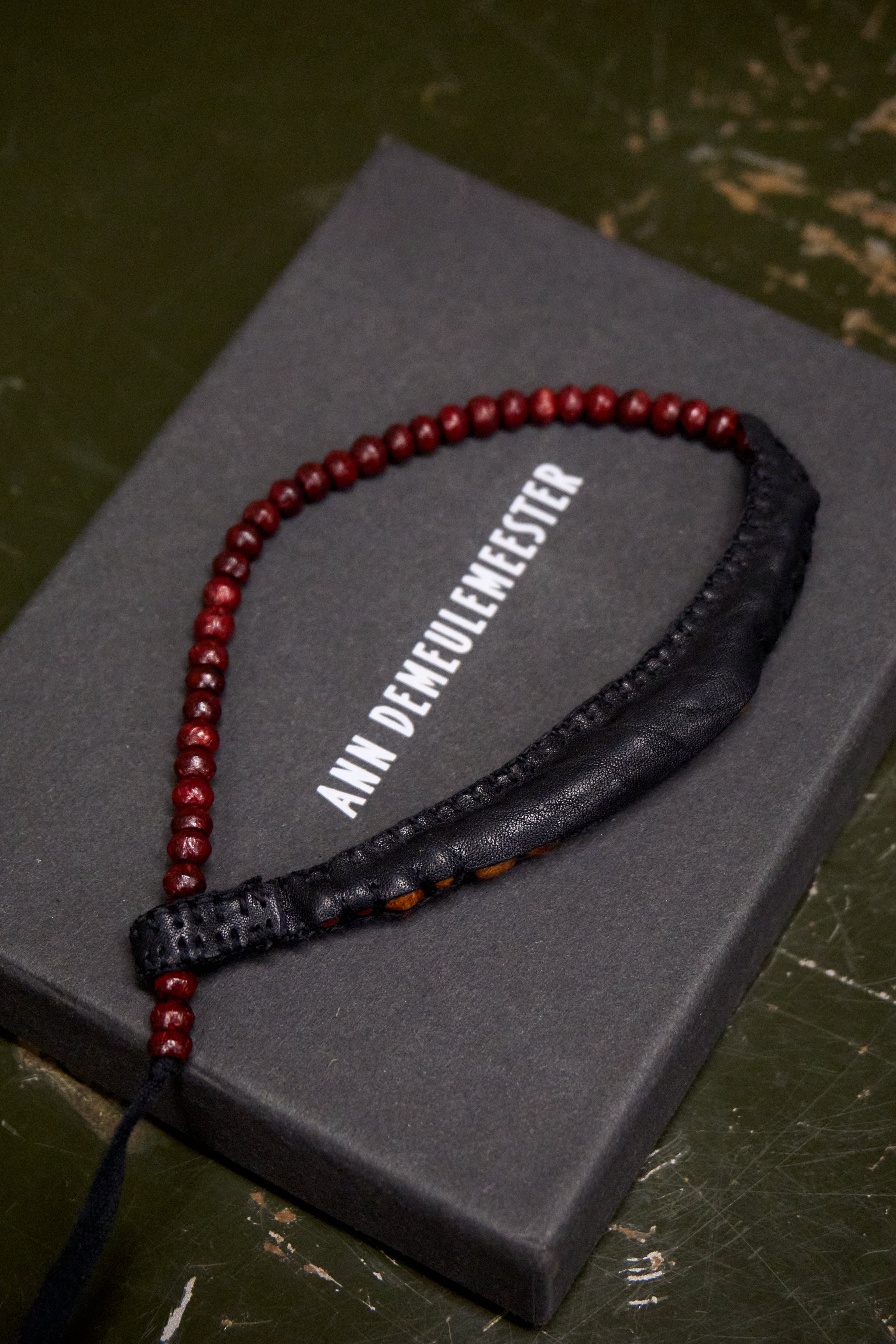 Ann Demeulemeester SS09 Calf Leather Bean Bracelet | DRIEW
