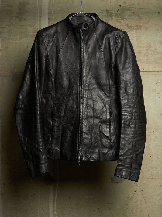 ATTACHMENT by Kazuyuki Kumagai 00s Black Cowhide Leather Rider Jacket