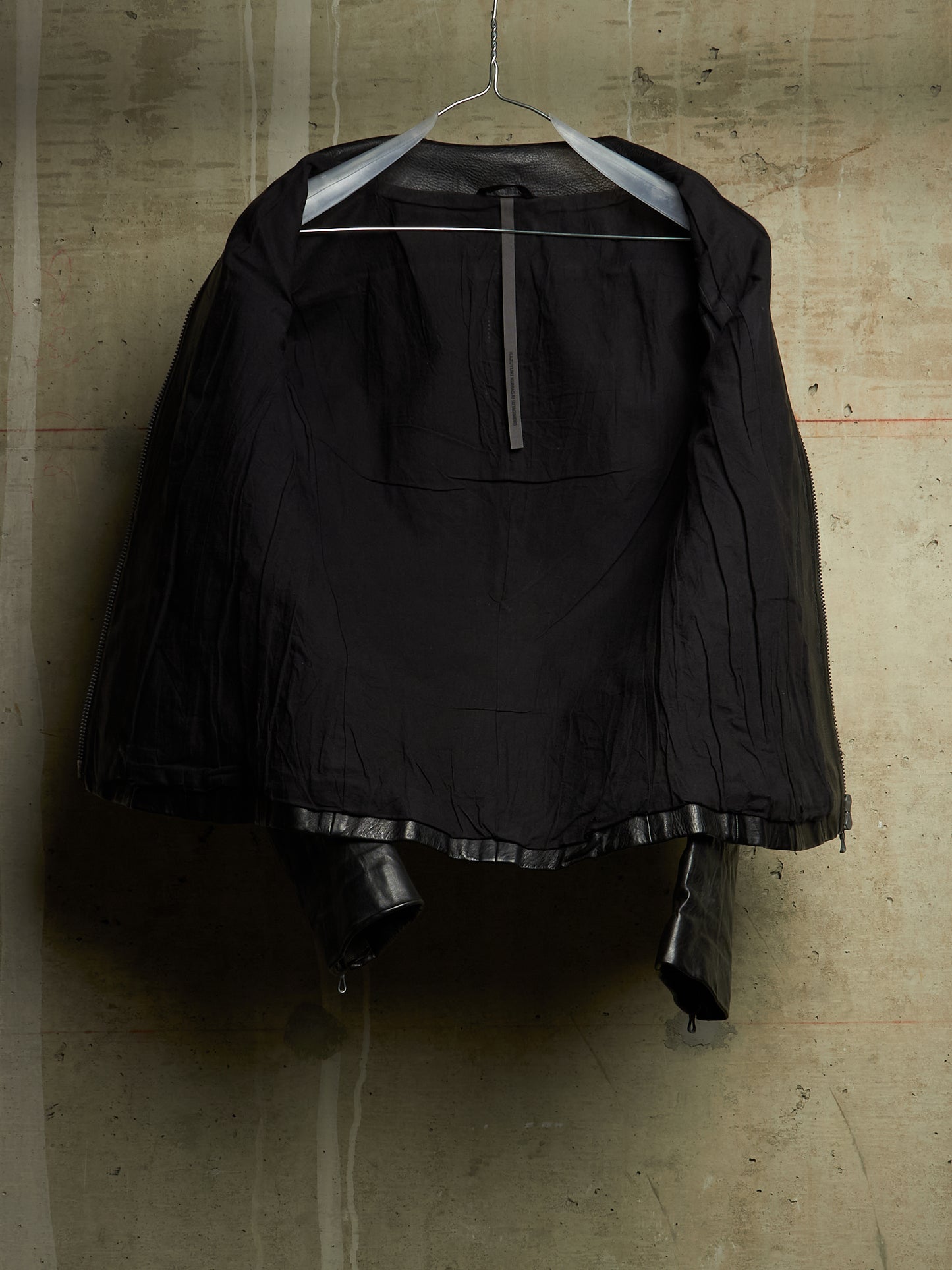 ATTACHMENT by Kazuyuki Kumagai 00s Black Cowhide Leather Rider Jacket
