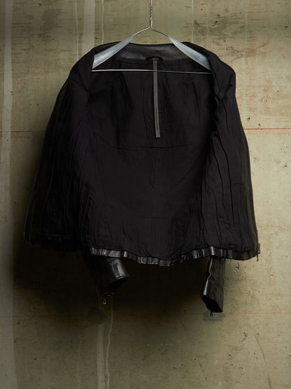 ATTACHMENT by Kazuyuki Kumagai 00s Black Cowhide Leather Rider Jacket