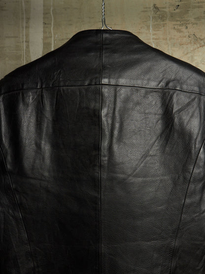 ATTACHMENT by Kazuyuki Kumagai 00s Black Cowhide Leather Rider Jacket
