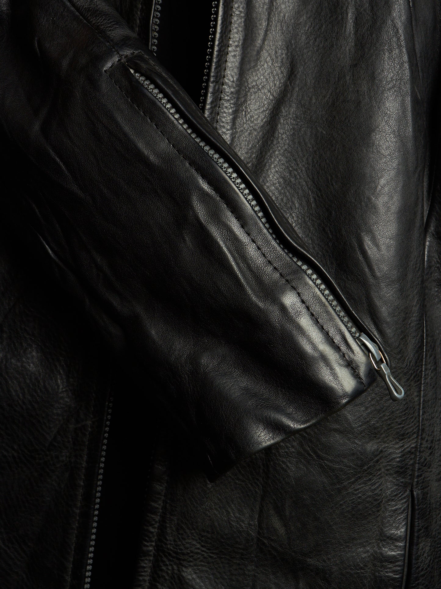 ATTACHMENT by Kazuyuki Kumagai 00s Black Cowhide Leather Rider Jacket