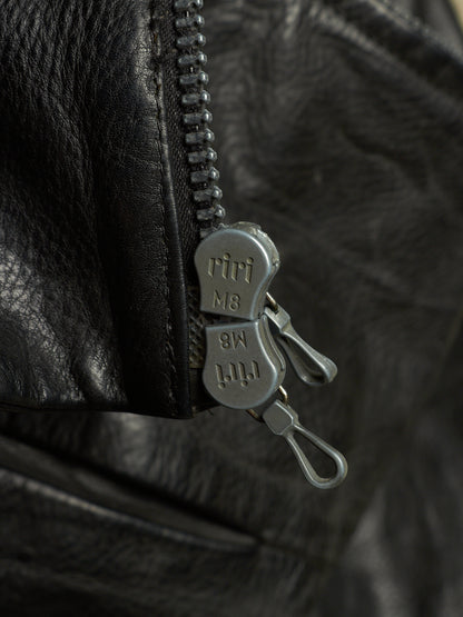 ATTACHMENT by Kazuyuki Kumagai 00s Black Cowhide Leather Rider Jacket