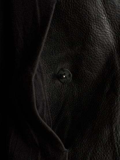 ATTACHMENT by Kazuyuki Kumagai 00s Black Cowhide Leather Rider Jacket