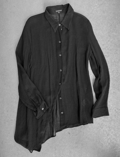 Ann Demeulemeester Early 00s Sheer Asymmetric Shirt