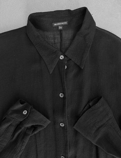 Ann Demeulemeester Early 00s Sheer Asymmetric Shirt