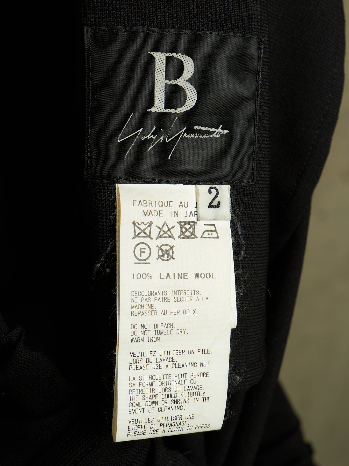 B by Yohji Yamamoto AW18 Asymmetric Wool Pleated Skirt Attachment Shorts