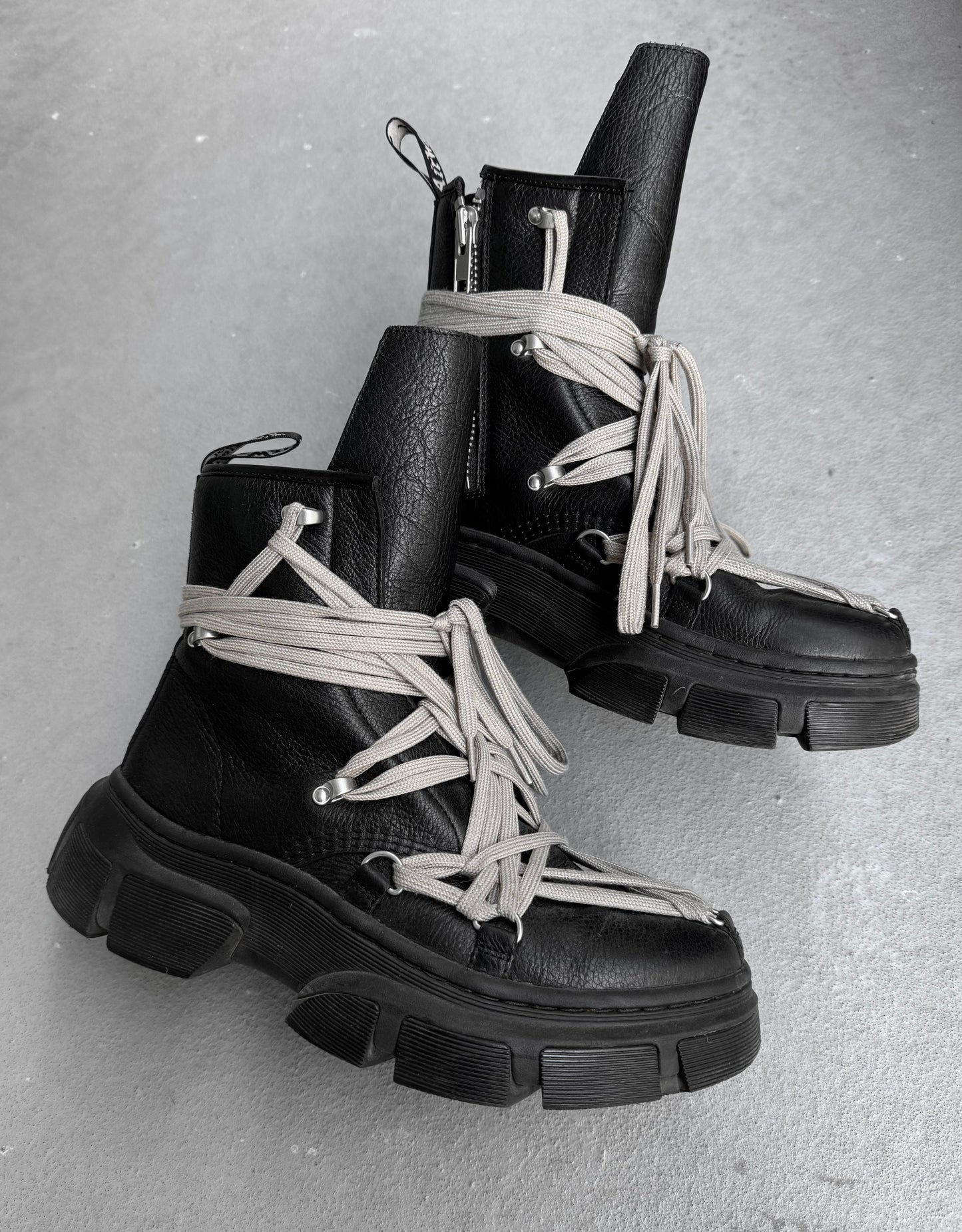 Rick Owens x Dr. Martens 1460 DMXL Megalace Leather Lace-up Boots