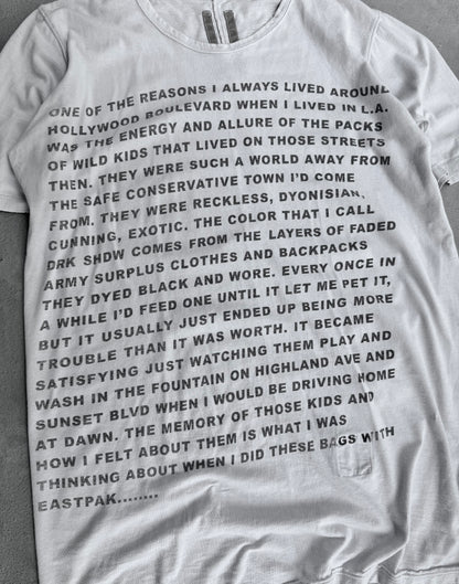 Rick Owens DRKSHDW AW07 “EXPLODER” Richard Wagner’s Poem Print T-shirt