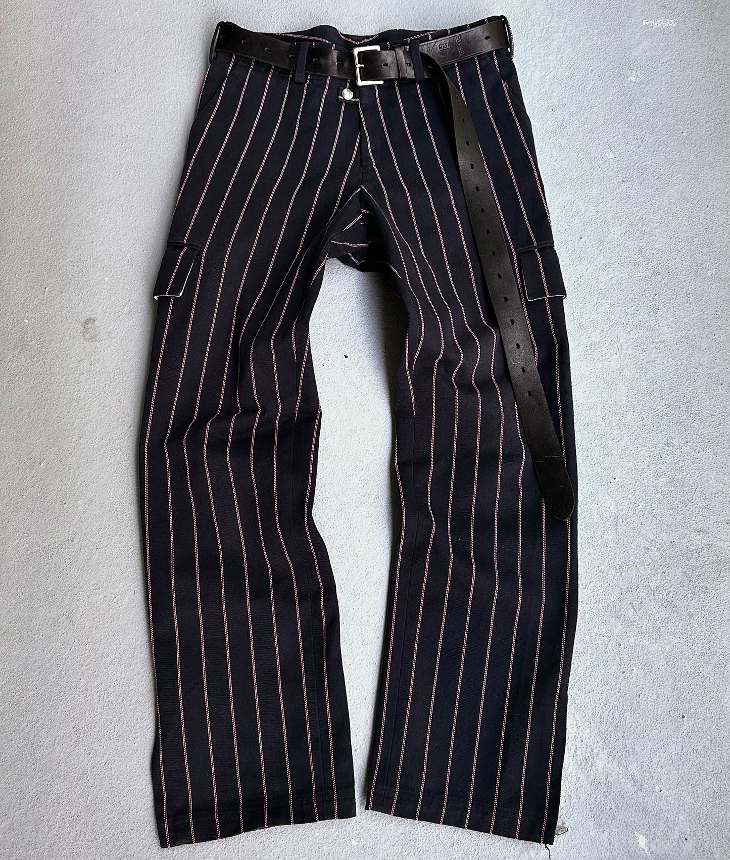 Number (N)ine Late 90s Stripe Bootcut Cargo Pants