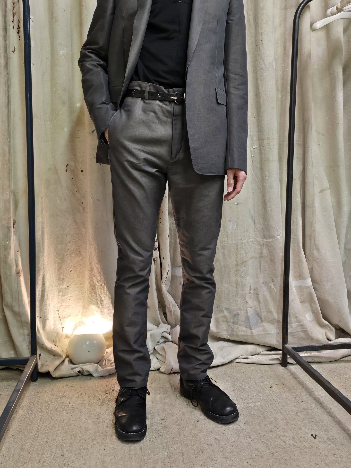 DEEPTI Collection °015 ‘P-035 ARG-8/925’ .999 Silver Plated Open-Zipfly Classic Trousers