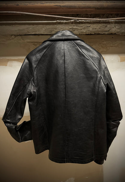 Carol Christian Poell ‘LM/2498 CORS-PTC/010’ Object-dyed Lined Scarstitch Horse Leather Jacket (Size  detail | DRIEW GARMENTS