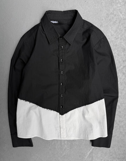 *SAMPLE* HYBRID SS22 “Order;Chaos. [If I Cut My Hair California Will Sink]” Two-tone Mick Button-up Shirt