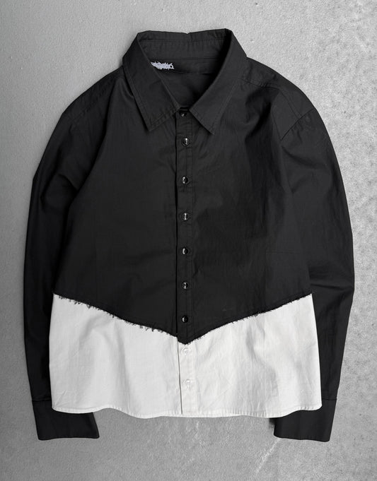 *SAMPLE* HYBRID SS22 “Order;Chaos. [If I Cut My Hair California Will Sink]” Two-tone Mick Button-up Shirt