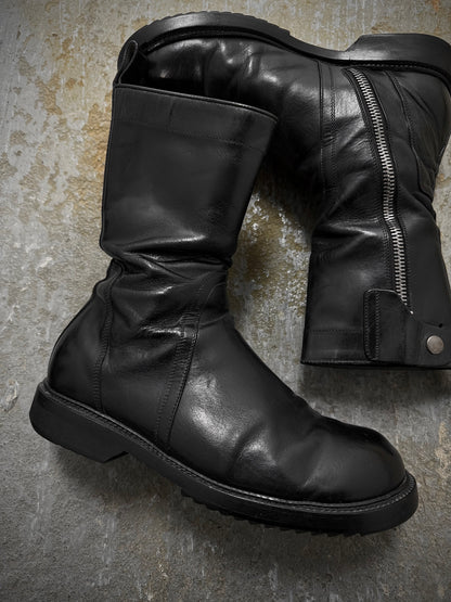 Rick Owens SS17 “WALRUS” Goodyear Flex Army Creeper Cow Leather Combat Boots detail | DRIEW GARMENTS