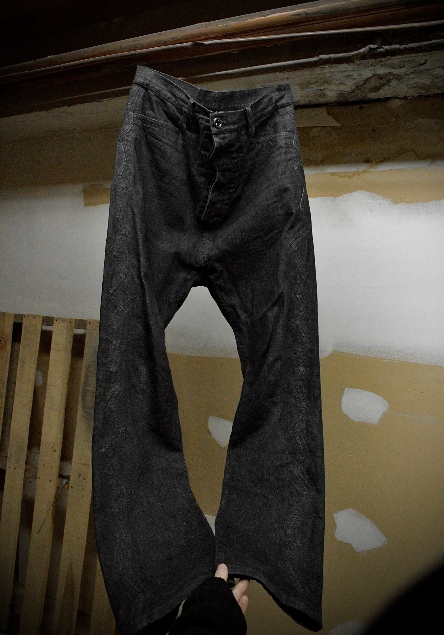 DEEPTI Collection °016-017 ‘D-050 YAW-95’ Closed Crash Seam Low Cut Denim | Archive Fashion Toronto