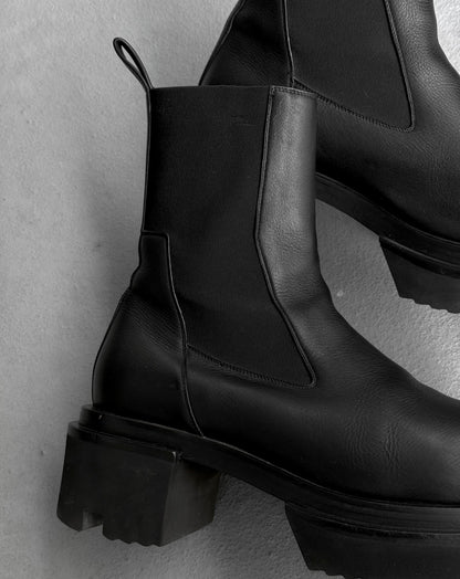 Rick Owens SS22 "FOGACHINE" Beatle Ballast Leather Boots