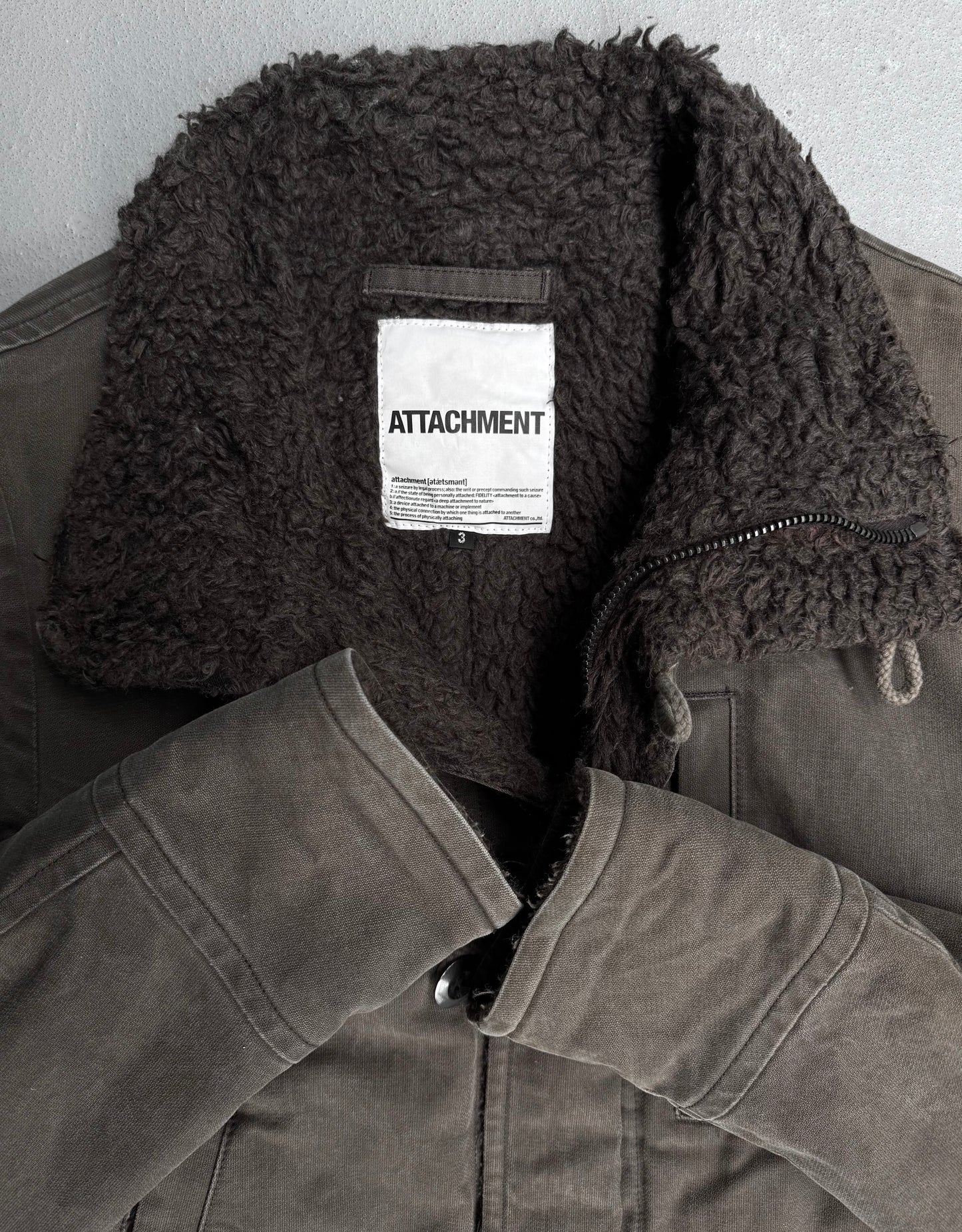 ATTACHMENT by Kazuyuki Kumagai Early 00s Faded Brown Military Deck Jacket