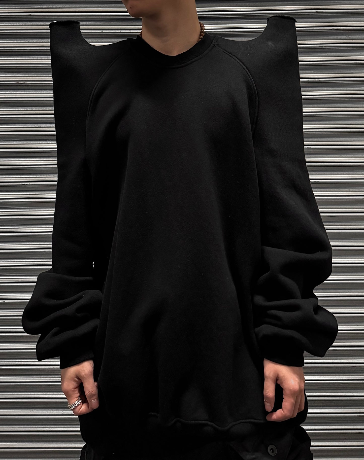 Rick Owens DRKSHDW SS24 “LIDO” Tec Shoulder Pagoda Jumbo Sweatshirt