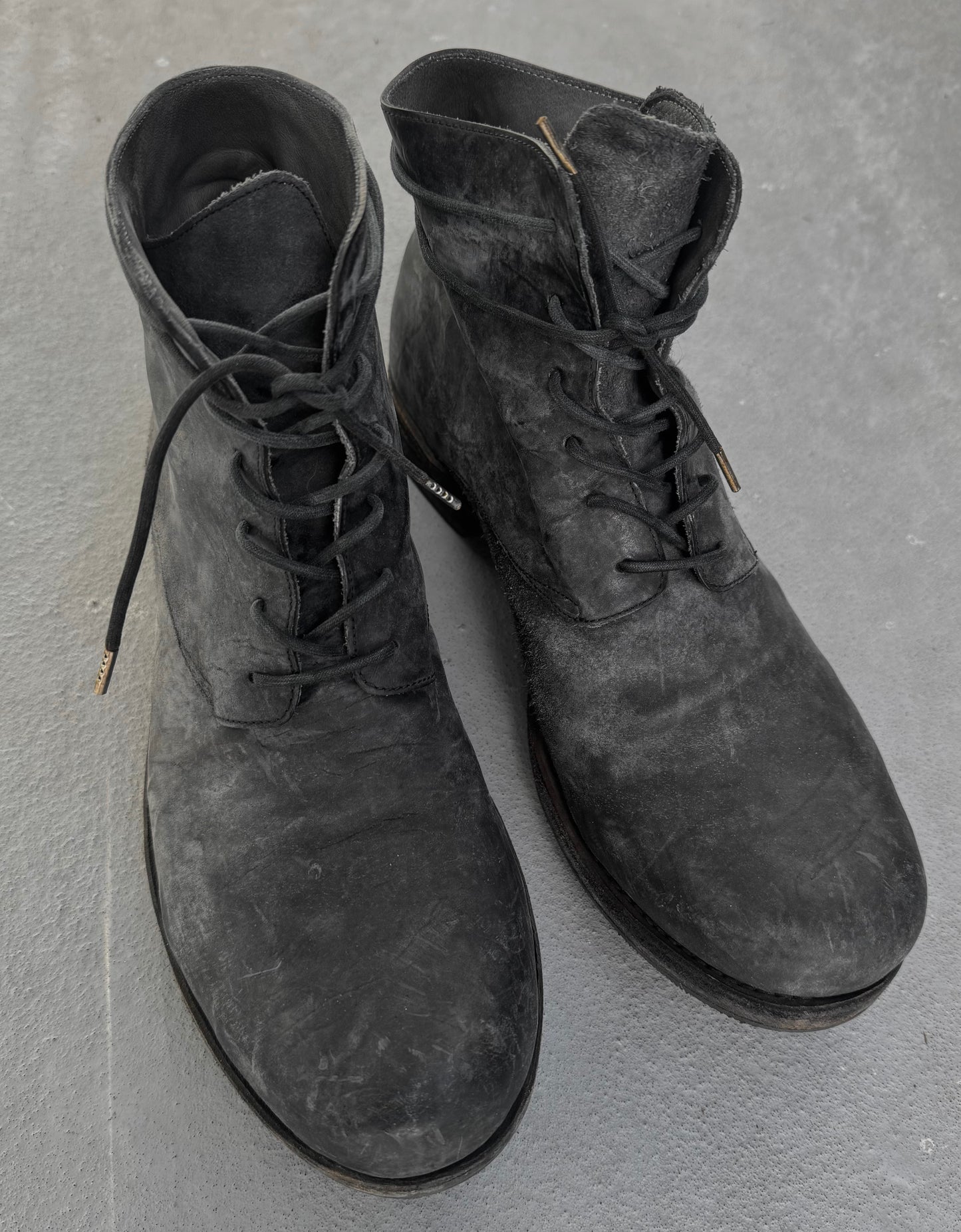 A DICIANNOVEVENTITRE (A1923) Reverse Horse Leather '06' Ankle Boots