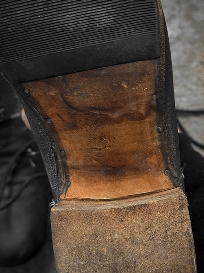 LAYER-0 2010s Distressed Grey Waxed Coated Vespucci Sail Hemp Ankle Boots