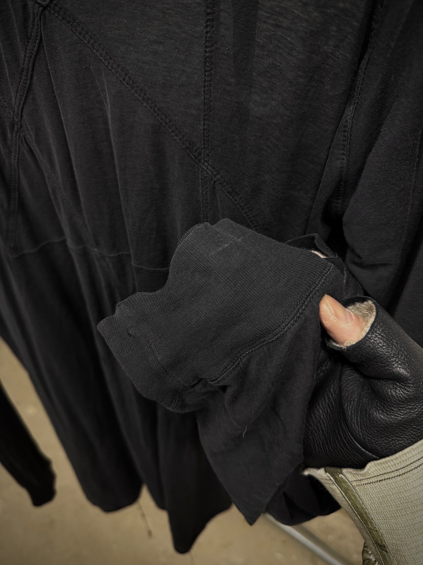 Rick Owens DRKSHDW AW12 "MOUNTAIN" Sheer Pentagram Long-sleeves detail | DRIEW GARMENTS
